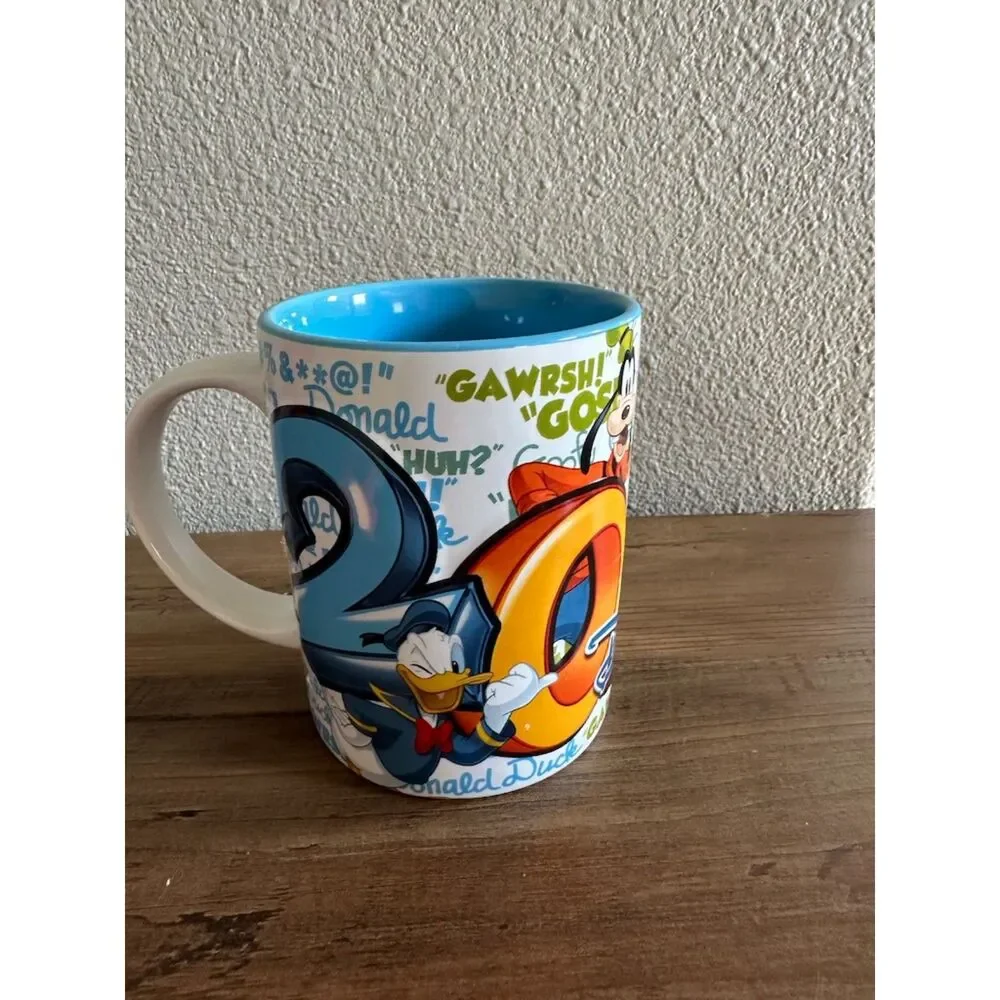 Disney 2014 Mickey Mouse Donald Duck Pluto Goofy Jerry Leigh Coffee Mug 2014